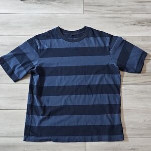Uniqlo Blue Striped Short Sleeve Tee